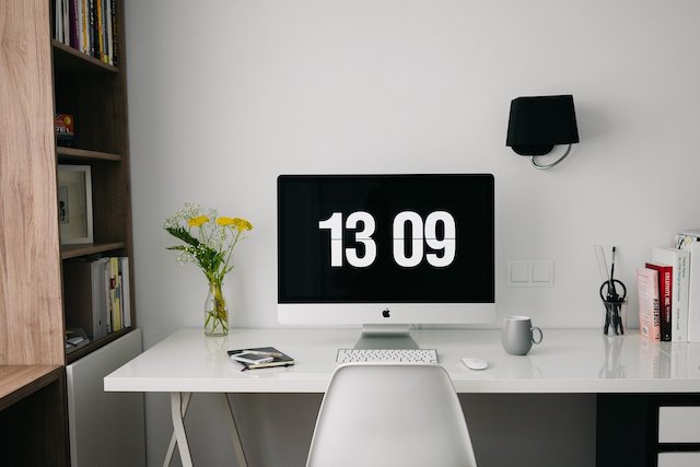 Home Office, Desktop, Timer